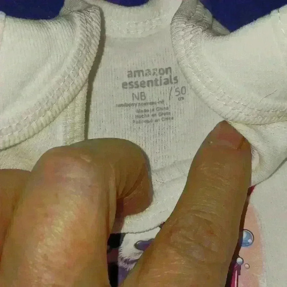 NWOT - Handmade White New Born Bodysuit - Born To Read Forced To Work - Picture 3 of 5